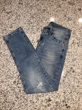 Levi's 510 Light Blue Skinny Jeans with Knee Distress